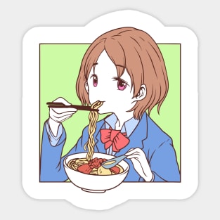 Just A Girl Who Loves Anime & Ramen Sticker